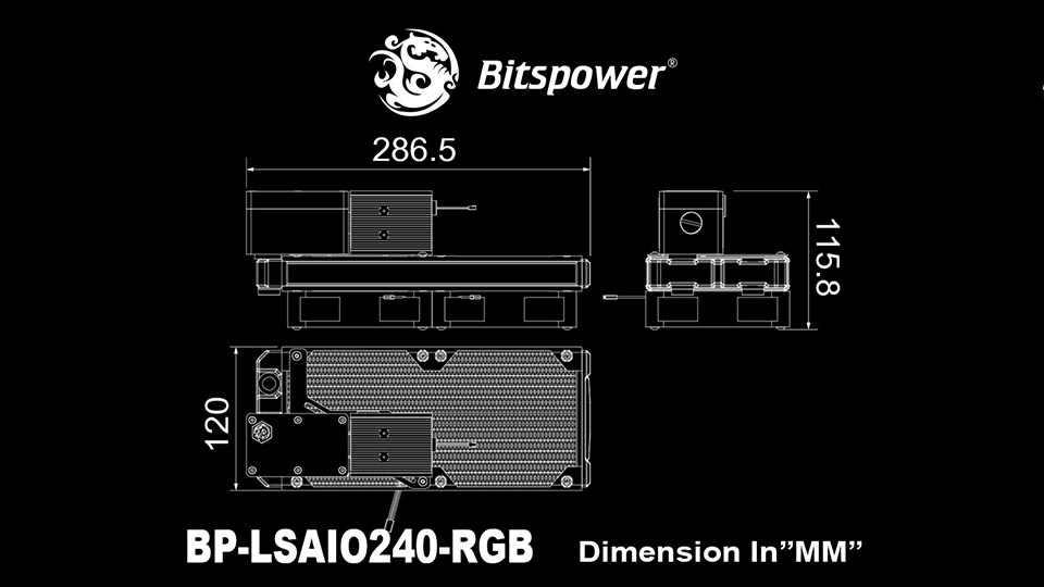 ویژگی‌های تخصصی کیت خنک کننده مایع پردازنده بیتزپاور مدل BP-LSAIO240-RGB