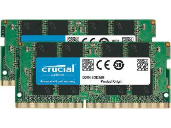خرید بدون واسطه رم لپ تاپ DDR4 کروشیال 3200MHz مدل Crucial SODIMM ظرفیت 2x16 گیگابایت با گارانتی گروه ام آی تی