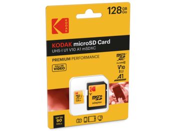 خرید بدون واسطه کارت حافظه MicroSDXC کداک مدل Kodak PREMIUM PERFORMANCE UHS-I U1 A1 V10 ظرفیت 128 گیگابایت با گارانتی m.i.t group