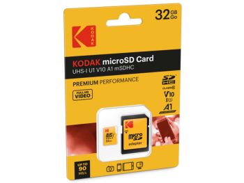 خرید بدون واسطه کارت حافظه MicroSDXC کداک مدل Kodak PREMIUM PERFORMANCE UHS-I U1 A1 V10 ظرفیت 32 گیگابایت با گارانتی m.i.t group