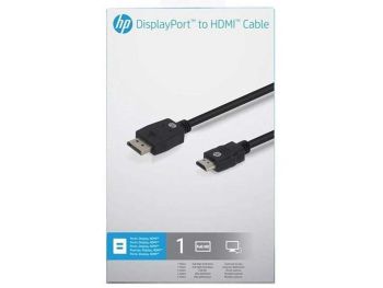 خرید اینترنتی کابل تبدیل DisplayPort به HDMI اچ پی مدل HP 2UX07AA#ABB طول 1 متر با گارانتی m.i.t group