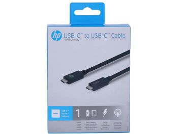 فروش کابل USB-C به USB-C اچ پی مدل HP BLK 2UX17AA طول 1 متر با گارانتی گروه ام آی تی