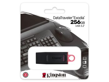 خرید اینترنتی فلش مموری کینگستون ظرفیت 256 گیگابایت مدل DataTraveler Exodia USB 3.2 از فروشگاه شاپ ام آی تی