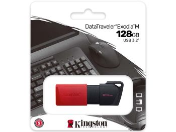خرید بدون واسطه فلش مموری USB 3.2 کینگستون مدل Kingston Datatraveler Exodia M ظرفیت 128 گیگابایت با گارانتی m.i.t group