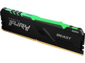 خرید آنلاین رم دسکتاپ DDR4 کینگستون 3200MHz مدل Kingston Fury Beast RGB ظرفیت 2×8 گیگابایت با گارانتی گروه ام آی تی