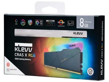 خرید رم دسکتاپ DDR4 کلو 3200MHz مدل KLEVV CRAS X RGB ظرفیت 8 گیگابایت با گارانتی m.i.t group