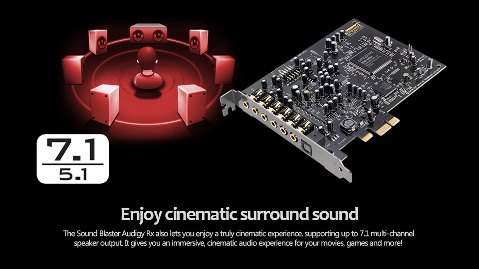 ویژگی‌های تخصصی کارت صدا اینترنال کریتیو مدل Creative Sound Blaster Audigy Rx