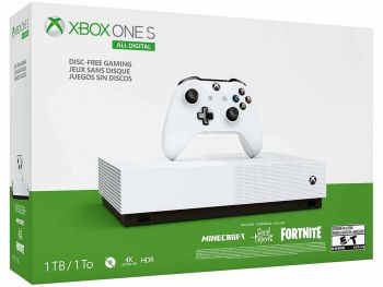 فروش کنسول بازی مایکروسافت مدل Microsoft Xbox One S ALL DIGITAL ظرفیت 1 ترابایت به همراه دسته بازی از فروشگاه شاپ ام آی تی 
