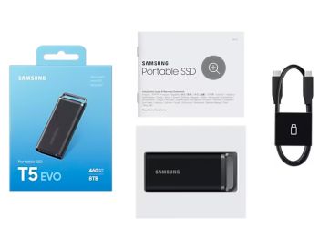 فروش آنلاین اس اس دی اکسترنال سامسونگ مدل Samsung SSD T5 EVO US Portable 8TB با گارانتی گروه ام آی تی