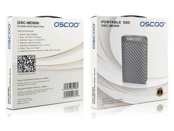 خرید بدون واسطه اس اس دی اکسترنال اسکو مدل OSCOO MD006 طوسی ظرفیت 512 گیکابایت با گارانتی m.i.t group