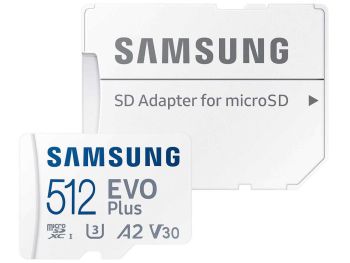خرید بدون واسطه کارت حافظه MicroSDXC سامسونگ مدل Samsung EVO Plus UHS-I U3 V30 A2 ظرفیت 512 گیگابایت با گارانتی m.i.t group