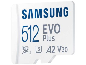 خرید اینترنتی کارت حافظه MicroSDXC سامسونگ مدل Samsung EVO Plus UHS-I U3 V30 A2 ظرفیت 512 گیگابایت با گارانتی گروه ام آی تی