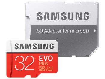 خرید آنلاین کارت حافظه MicroSDXC سامسونگ مدل Samsung Evo Plus UHS-I U1 ظرفیت 32 گیگابایت با گارانتی گروه ام آی تی