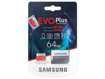 قیمت خرید کارت حافظه MicroSDXC سامسونگ مدل Samsung Evo Plus UHS-I U1 ظرفیت 64 گیگابایت از فروشگاه شاپ ام آی تی 