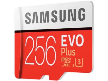 خرید بدون واسطه کارت حافظه MicroSDXC سامسونگ مدل Samsung Evo Plus UHS-I U3 ظرفیت 256 گیگابایت با گارانتی گروه ام آی تی