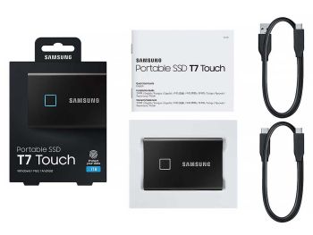 خرید اینترنتی اس اس دی اکسترنال سامسونگ مدل Samsung T7 TOUCH ظرفیت 500 گیگابایت با گارانتی گروه ام آی تی