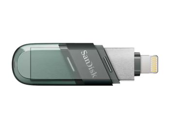 خرید اینترنتی فلش مموری سن دیسک ظرفیت 128 گیگابایت مدل iXpand Flip USB-A, Lightning از فروشگاه شاپ ام آی تی