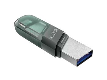 خرید اینترنتی فلش مموری سن دیسک ظرفیت 128 گیگابایت مدل iXpand Flip USB-A, Lightning با گارانتی گروه ام آی تی