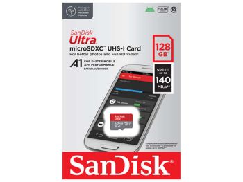 خرید بدون واسطه کارت حافظه MicroSDXC سن دیسک مدل SanDisk Ultra UHS-I U1 A1 V10 ظرفیت 128 گیگابایت با گارانتی m.i.t group
