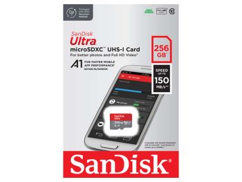 خرید بدون واسطه کارت حافظه MicroSDXC سن دیسک مدل SanDisk Ultra UHS-I U1 A1 V10 ظرفیت 256 گیگابایت با گارانتی m.i.t group