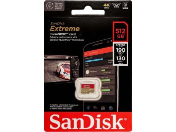 خرید بدون واسطه کارت حافظه MicroSDXC سن دیسک مدل SanDisk Extreme UHS-I U3 A2 V30 ظرفیت 512 گیگابایت با گارانتی m.i.t group
