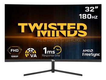 خرید اینترنتی مانیتور 32 اینچ گیمینگ تویستد مایندز مدل Twisted Minds TM32CFHD180VA از فروشگاه شاپ ام آی تی