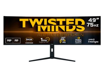 خرید آنلاین مانیتور 49 اینچ گیمینگ تویستد مایندز مدل Twisted Minds TM492K75IPS با گارانتی گروه ام آی تی