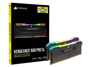 رم دسکتاپ DDR4 کورسیر 3200MHz مدل VENGEANCE RGB PRO SL ظرفیت 2×16 گیگابایت