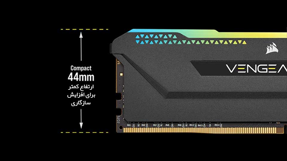 امکانات رم دسکتاپ DDR4 کورسیر 3200MHz مدل Corsair VENGEANCE RGB PRO SL ظرفیت 2×16 گیگابایت